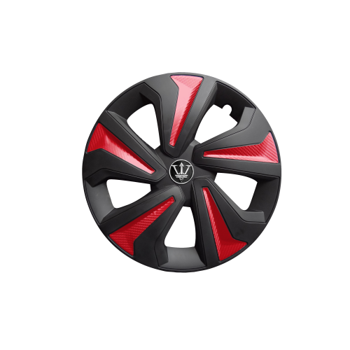 Set 4 capace roti model EVO  negru+rosu 15" Cod: WK3-1RD-15